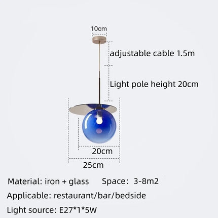 Lustre suspension nordique en verre à bulles design original pour bars — LZ4X9T2