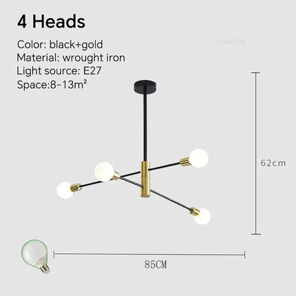 Suspension nordique à lampes rotatives pour décoration intérieure — LZ4X9P