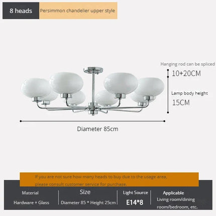 Lustre suspension en verre style Bauhaus pour salon nordique — LZ4FJ9