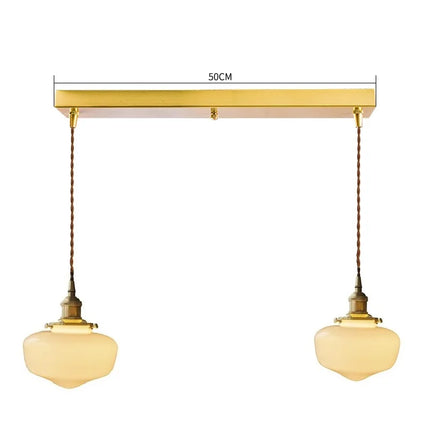 Suspension LED en verre avec prise cuivre style nordique moderne — LZ4X9B