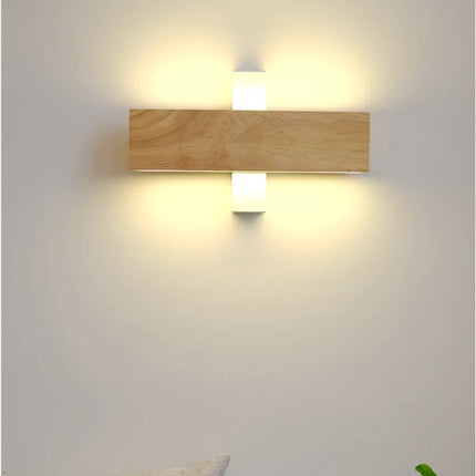 Applique murale LED en bois avec rotation — LZ4X9J
