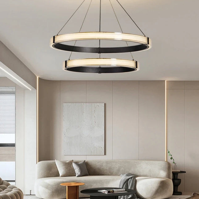 Suspension circulaire en acrylique pour intérieur minimaliste — LZ4XJ9