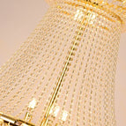 Lustre doré / Dia120xH180cm / Lumière froide NON variable