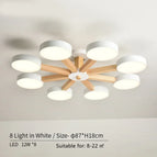 8 lights in white / Warm light