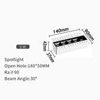5Heads spotlight / 4000k Natural White / Dimmable