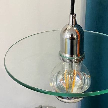 Lustre suspension en verre ovni rétro minimaliste pour café — LZ4QX9