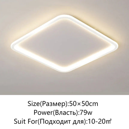 plafonnier led moderne simple variable ronde ou carrée