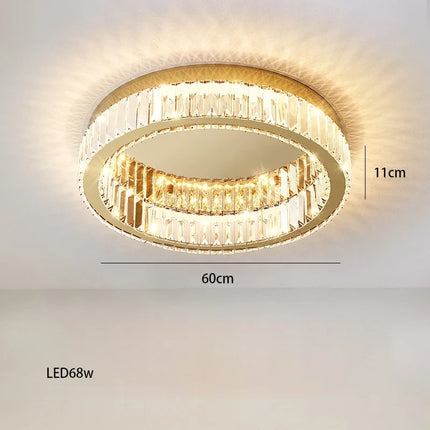 Lustre rond en cristal LED dimmable de luxe — LZ4X9P2Q
