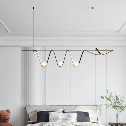 Lustre suspension en verre avec éclairage LED style nordique — LZ4P9XQ
