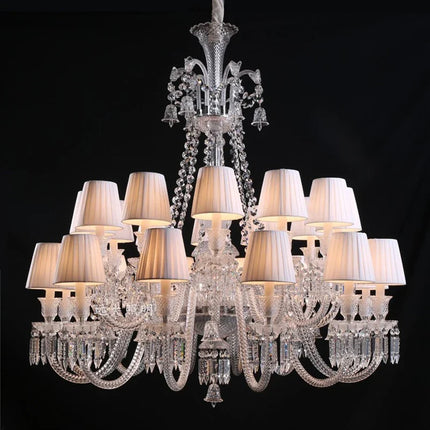 Lustre transparent en cristal pour éclairage élégant — LZ4N7Q