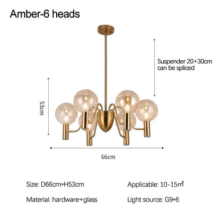 plafonnier led suspendu design moderne boule de verre luminaire décoratif