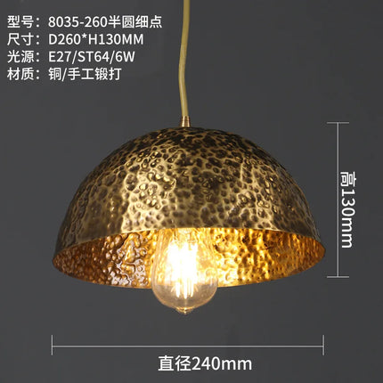 Lustre décoratif en cuivre style chinois pour ambiance zen — LZ4X9P2