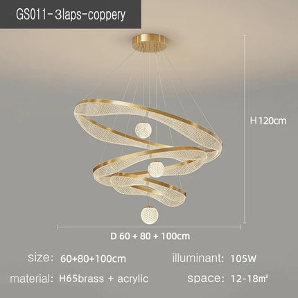 suspension moderne à led pour éclairage intérieur élégant