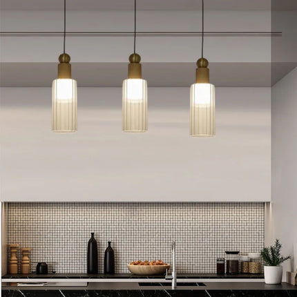 Suspension moderne en verre et cuivre avec cordons interchangeables — LZ4N7Q2F