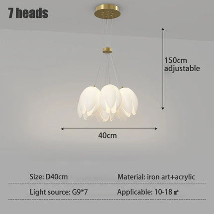 Lustre suspension LED moderne Tulipe Sandyha — LZ4X9Q2