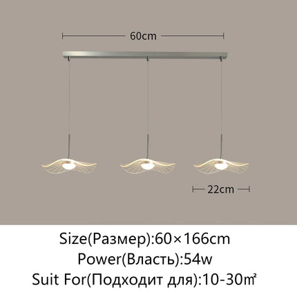 Lustre suspension LED moderne forme lotus pour restaurant — LZ4X9T2