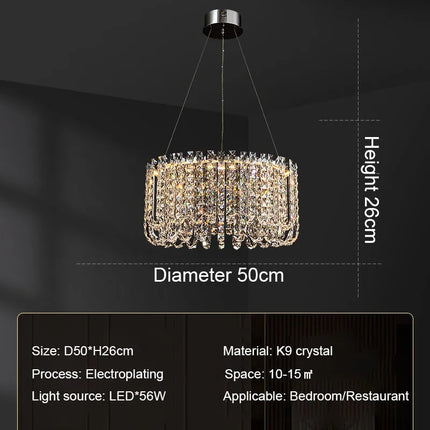 Lustre en cristal pour intérieur élégant et raffiné — LZ4X9P2Q