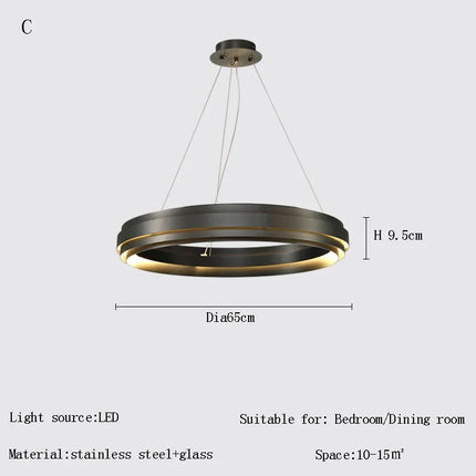 Lustre LED suspension minimaliste italien au design post-moderne — LZ4QX9