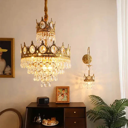 Lustre rétro en cristal pour éclairage décoratif intérieur — LZ4X9J
