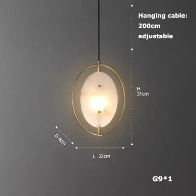 Suspension en verre cristal style art déco avec éclairage LED intégré — LZ4X9P2