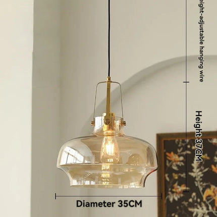 Suspension LED en verre style nordique moderne — LZ4X9P
