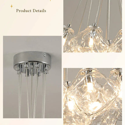 lustre moderne en forme de gâteau de glace pour décoration intérieure