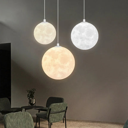Lustre suspension nordique 3D imprimé lune pour enfants personnalisé — LZQ7D2
