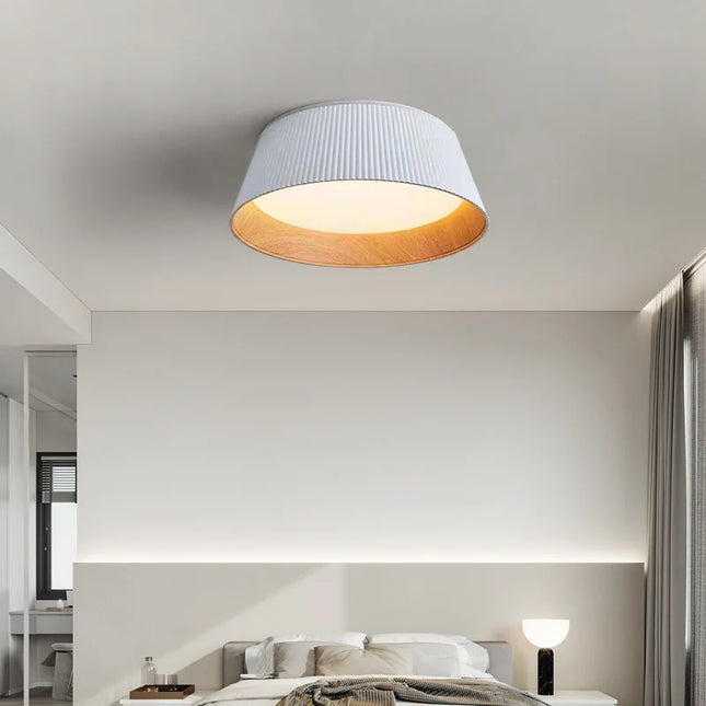suspension plissée minimaliste en bois pour décoration intérieure