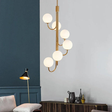 Lustre lumineux en verre pour décoration intérieure élégante — LZ4X9Q2