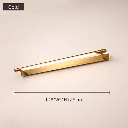 applique led moderne en cuivre pour miroir avant
