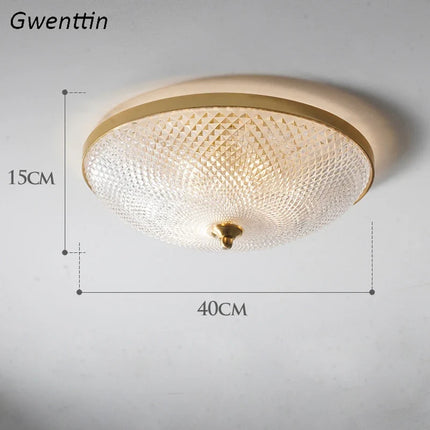 Plafonnier en cuivre et verre pour intérieur style loft moderne — LZ4X9T