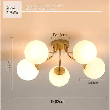 Suspension lustre LED boule de verre pour éclairage direct — LZ4X9P