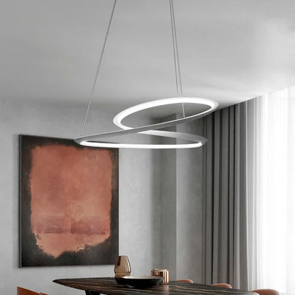 Suspension LED moderne avec anneau doré pour intérieur — LZ4X9P