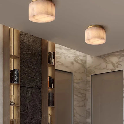 Plafonnier LED haut de gamme en marbre naturel design moderne — LZ4T9XQ