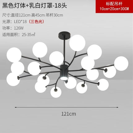 Lustre suspension LED en verre pour cuisine décorative — LZ4P9XJ
