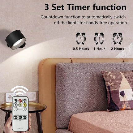 Applique murale LED rechargeable sans fil avec télécommande et chargement USB — LZ4X9T2