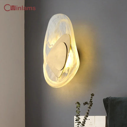 applique murale LED créative en verre pour décoration artistique