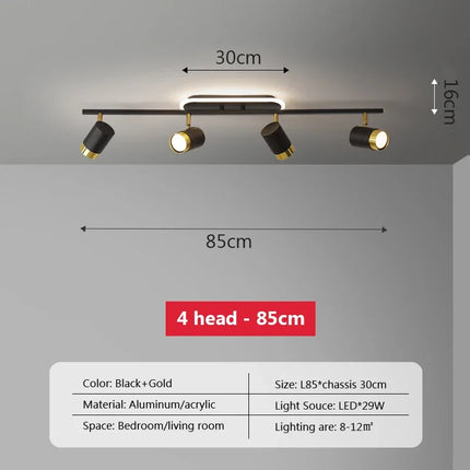 Plafonnier LED moderne avec bande lumineuse décorative pour intérieur — LZ4X9T