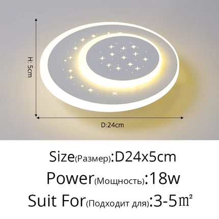 plafonnier led encastré acrylique créatif étoilé simple balcon