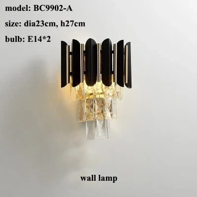 Lustre LED moderne de luxe en cristal, forme ronde ou allongée — LZ4P7X