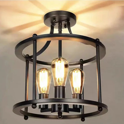 Plafonnier LED multi-têtes style industriel rétro américain décoratif — LZ4X9M