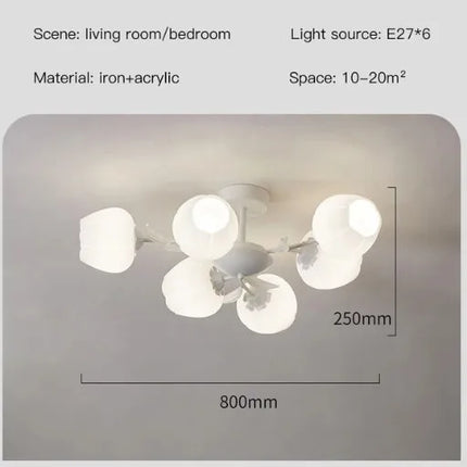 Lustre suspension en forme de fleur pour décoration intérieure élégante — LZ4X9T