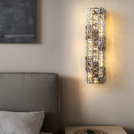 Plafonnier LED carré cristal style art déco moderne élégant — LZ4X9T2