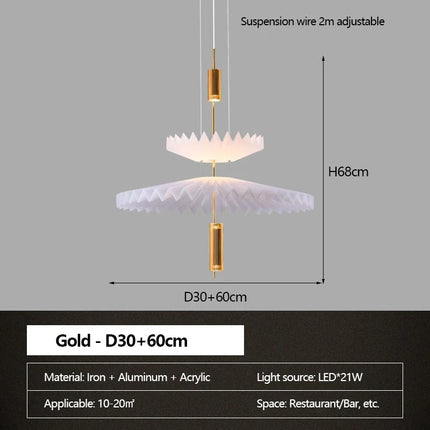 Lustre LED minimaliste artistique pour intérieur moderne — LZ4X9T