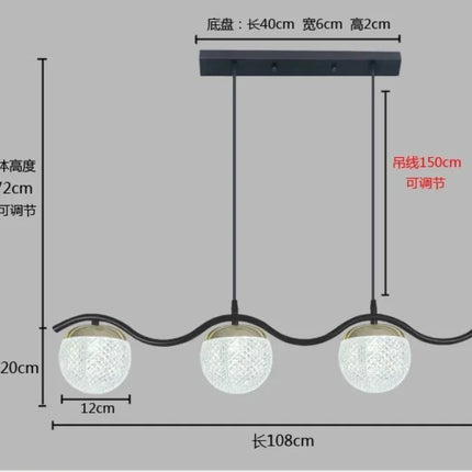 lustre moderne avec abat-jour en verre pour décoration maison