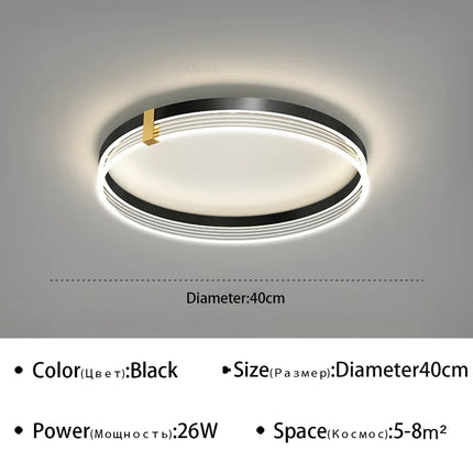 Plafonnier LED circulaire moderne en acrylique pour intérieur — LZ4X9P