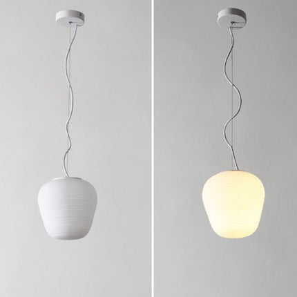 Suspension LED en verre blanc laiteux Caligari design — LZ4X9M