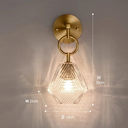 Applique murale en verre style nordique américain avec LED vintage Edison — LZ4T9Q7