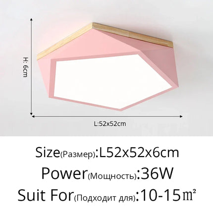 Plafonnier LED moderne aux formes géométriques simples — LZ4X9T1