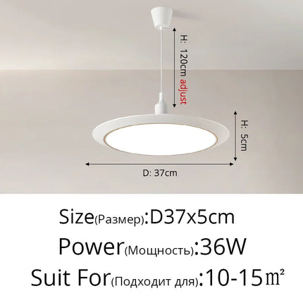 Lustre LED ultra-fin circulaire trois-protections minimaliste — LZ4X9T2
